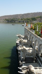 Jag Mandir Carved Statues of Elephants