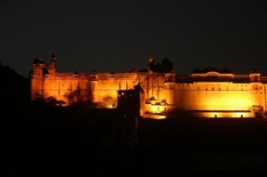 Night View at Amber Fort