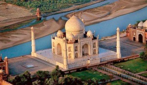 Taj Mahal Garden Aerial View