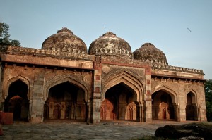Three Domed Mosque in Lodhi Gardens