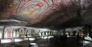 Inside of Dambulla Cave Temple