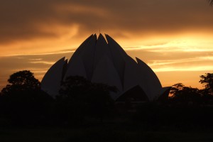 Lotus Temple Sunset