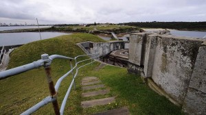 Inside View of Bare Island Fort