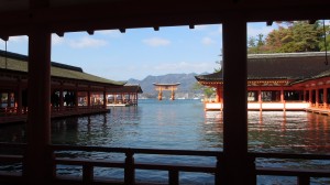 Itsukushima Shrine in High Tide