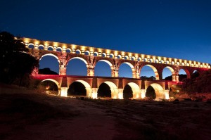 Pont du Gard at Night