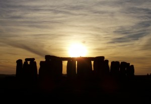 Stonehenge Cloudy Sunset