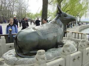 Summer Palace Bronze Ox Statue
