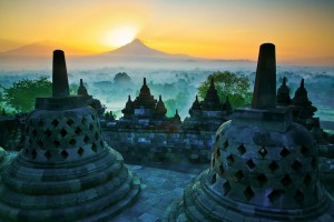 Sunrise Over the Borobudur Temple