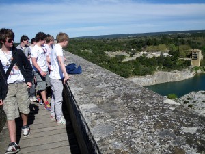 Top View of Pont du Gard
