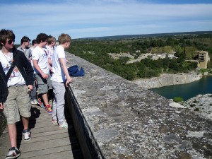Top View of Pont du Gard