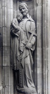 Cologne Cathedral Staue of Vincent and Child