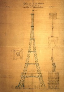 First Drawing of the Eiffel Tower