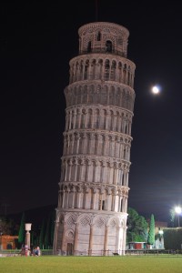 Leaning Tower of Pisa at Night