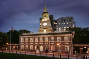 Night View of Independence Hall