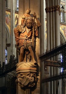 Statue of St. Christopher Inside the Cathedral
