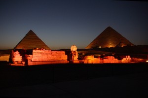 Great Pyramid of Giza at Night