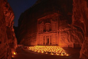 Night at Treasury of Petra