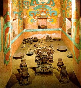 Monte Alban Tomb Artifacts Inside