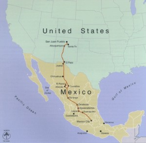 Camino Real de Tierra Adentro Map