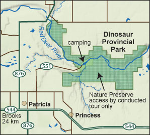 Dinosaur Provincial Park Map