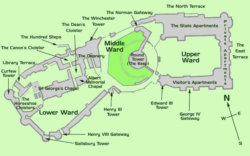 windsor castle tour map